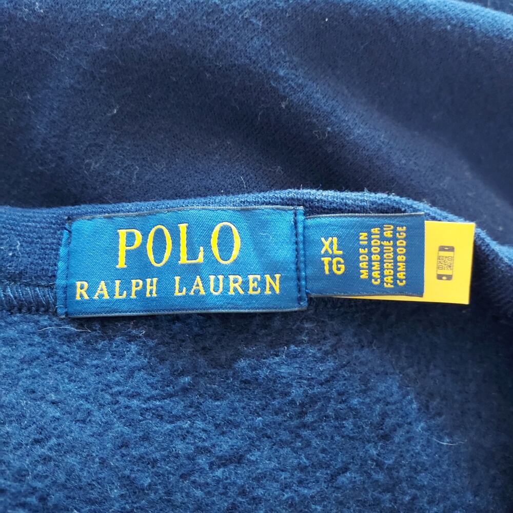 Polo Navy Blue American Flag Crewneck Sweater Size XL - Picture 9 of 11